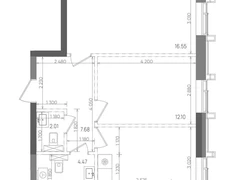 2-ком, 55.49 кв.м., 14/22эт.