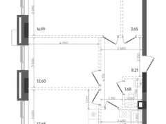 2-ком, 60.28 кв.м., 13/22эт.