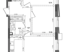 3-ком, 68.84 кв.м., 8/14эт.