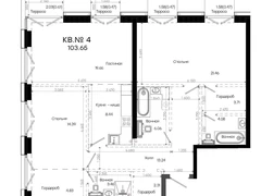 3-ком, 103.65 кв.м., 2/8эт.
