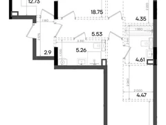 3-ком, 91.22 кв.м., 6/9эт.